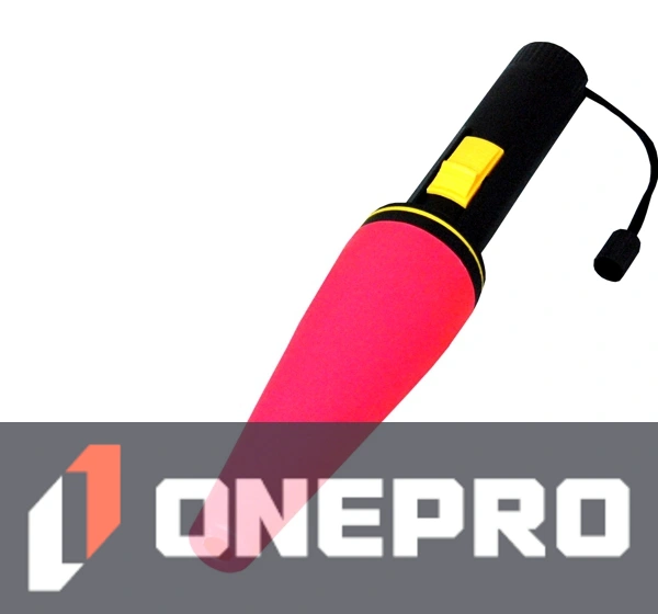 7\" Long, D-Cell, Incandescent Flashlight w/7\" Red Safety Cone Traffic Wand