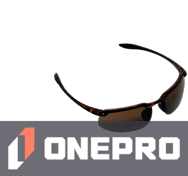 Z87+ Safety Sunglasses (rectangular lens, tortoise frame, HD brown anti-fog lens)