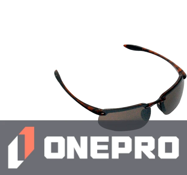 Z87+ Safety Sunglasses (rectangular lens, tortoise frame, HD brown/flash mirror anti-fog lens)