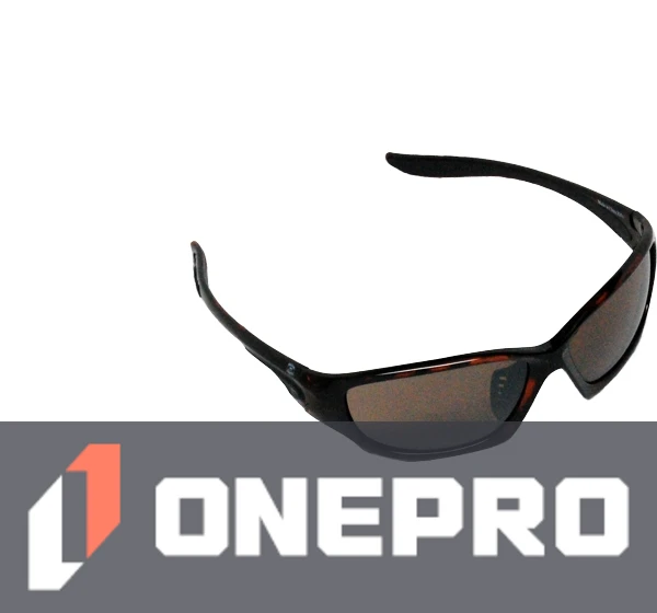 Z87+ Safety Sunglasses (full frame contemporary, tortoise frame, HD brwn flash mirror anti-fog lens)