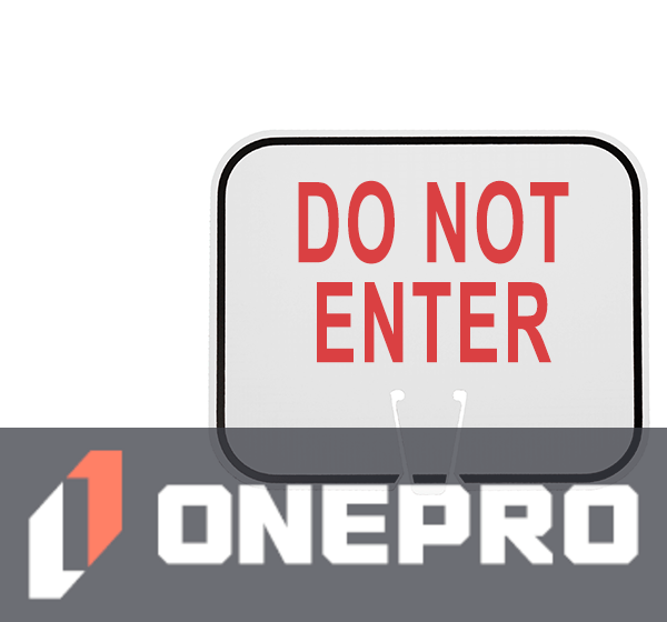 Horizontal, Non-Reflective, Clip-On-Sign