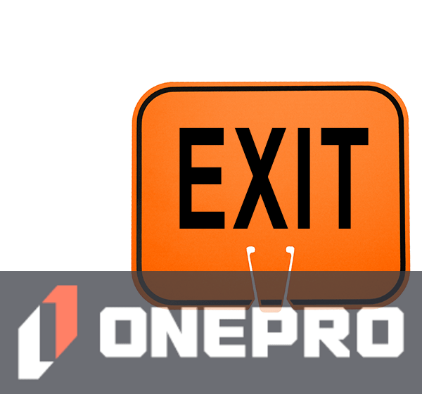 Horizontal, Non-Reflective, Clip-On-Sign