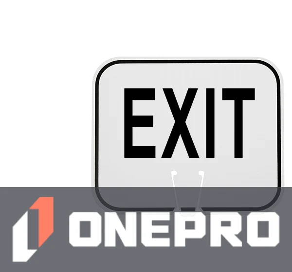 Horizontal, Non-Reflective, Clip-On-Sign