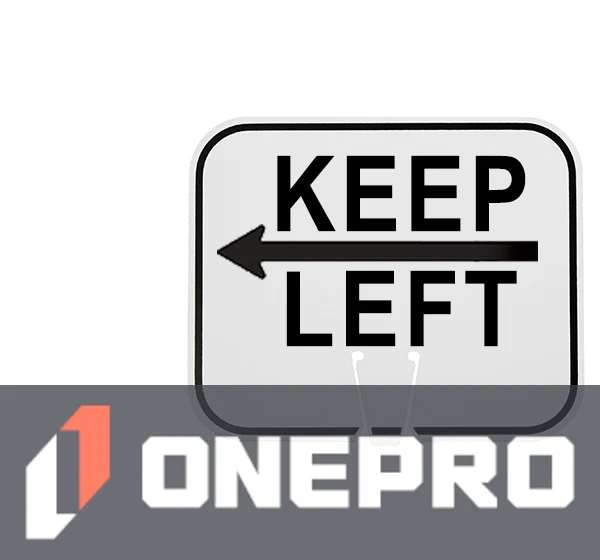 Horizontal, Reflective, Clip-On-Sign