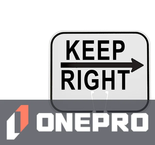 Horizontal, Reflective, Clip-On-Sign