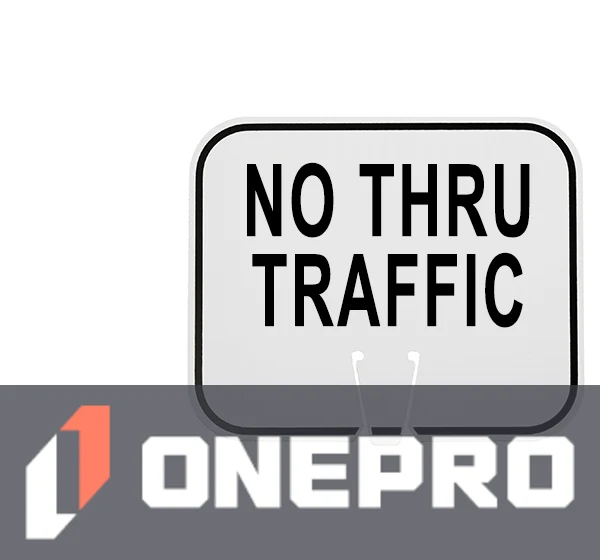 Horizontal, Non-Reflective, Clip-On-Sign