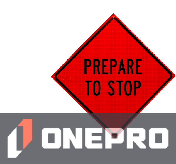 36\" Heavy Duty, Reflective Roll-Up Sign