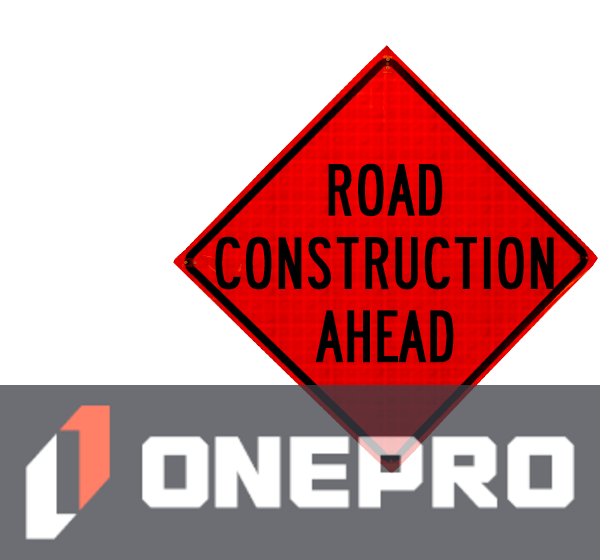 48\" Heavy Duty, Reflective Roll-Up Sign