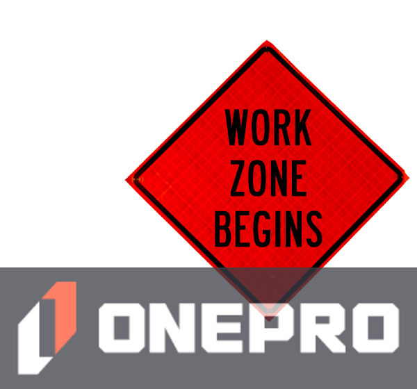 36\" Heavy Duty, Reflective Roll-Up Sign