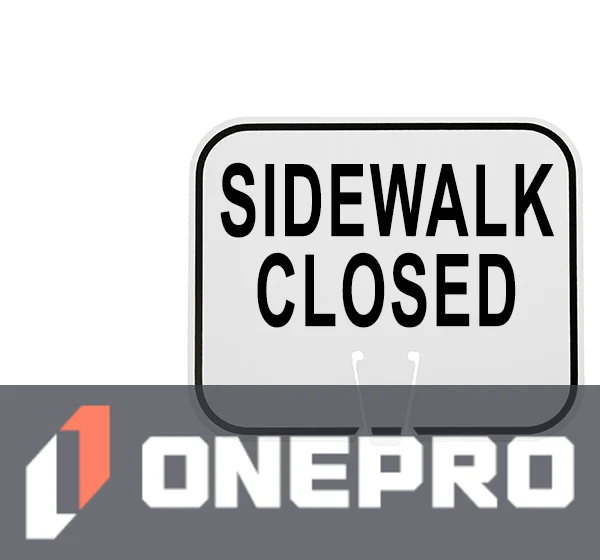 Horizontal, Non-Reflective, Clip-On-Sign