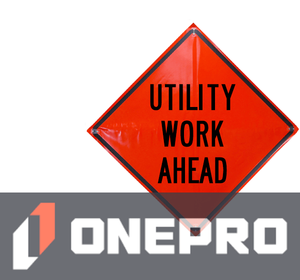 48\" Heavy Duty, Non-Reflective Roll-Up Sign