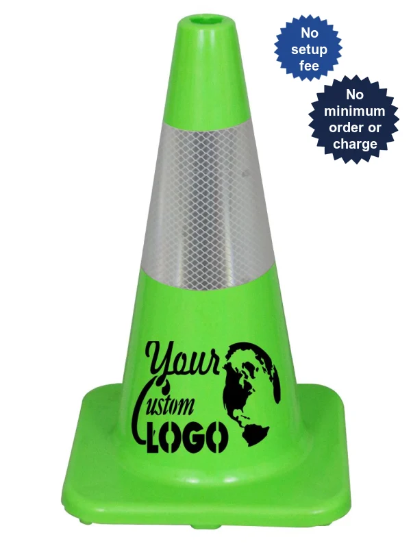 18\" Lime Economy Traffic Cones