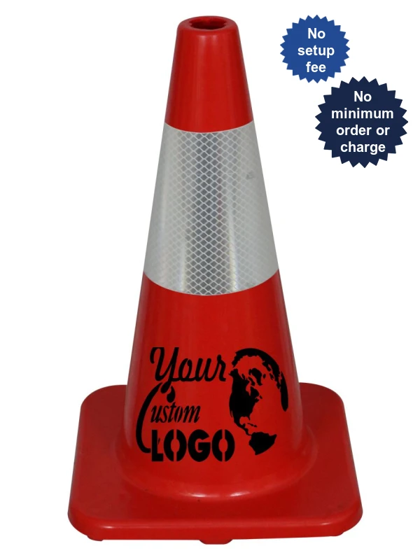 18\" Red Economy Traffic Cones
