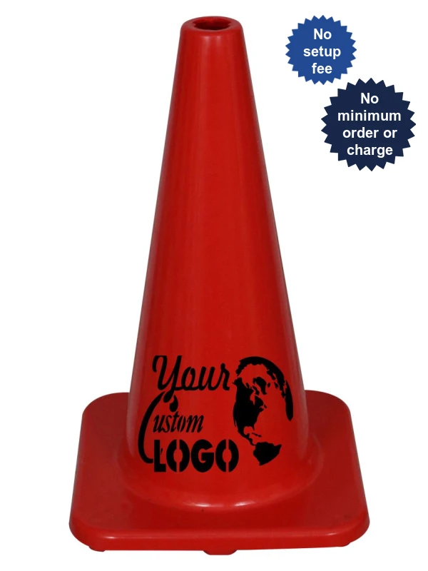 18\" Red Economy Traffic Cones