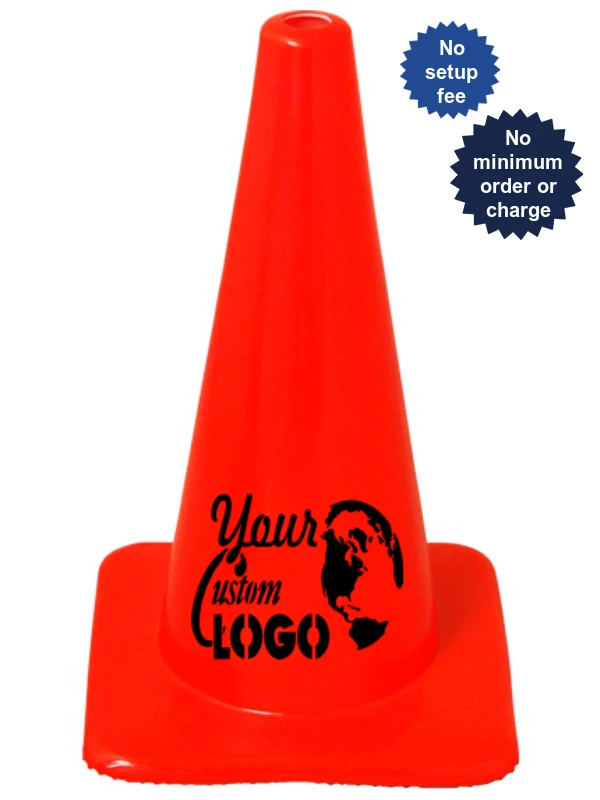 18\" Traffic Cones - Solid Orange