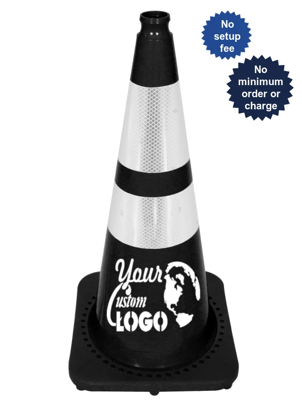 28\" Black Traffic Cones