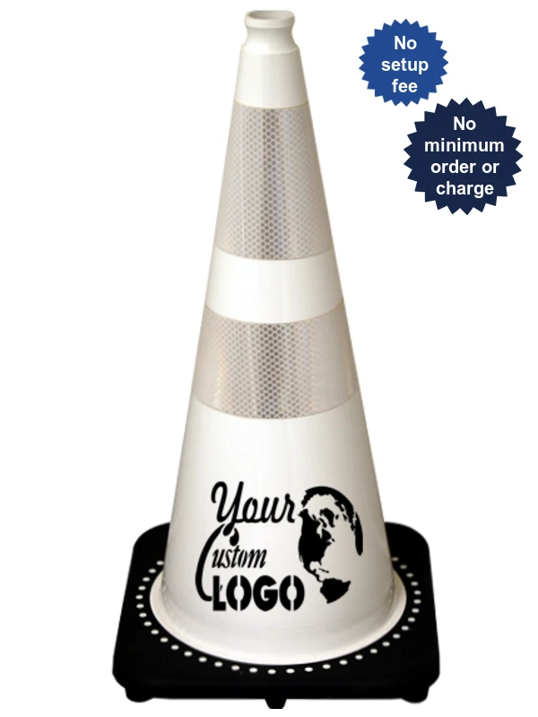 28\" White Traffic Cones
