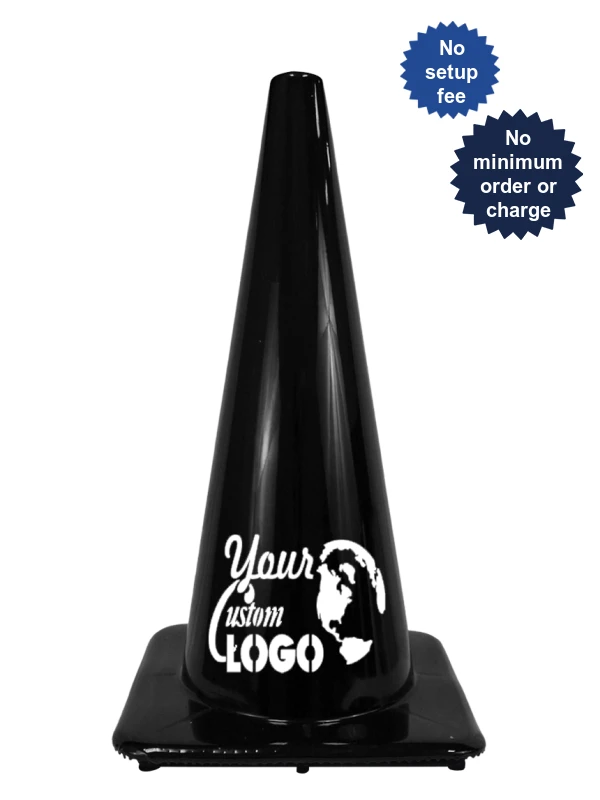 28\" Black Traffic Cones