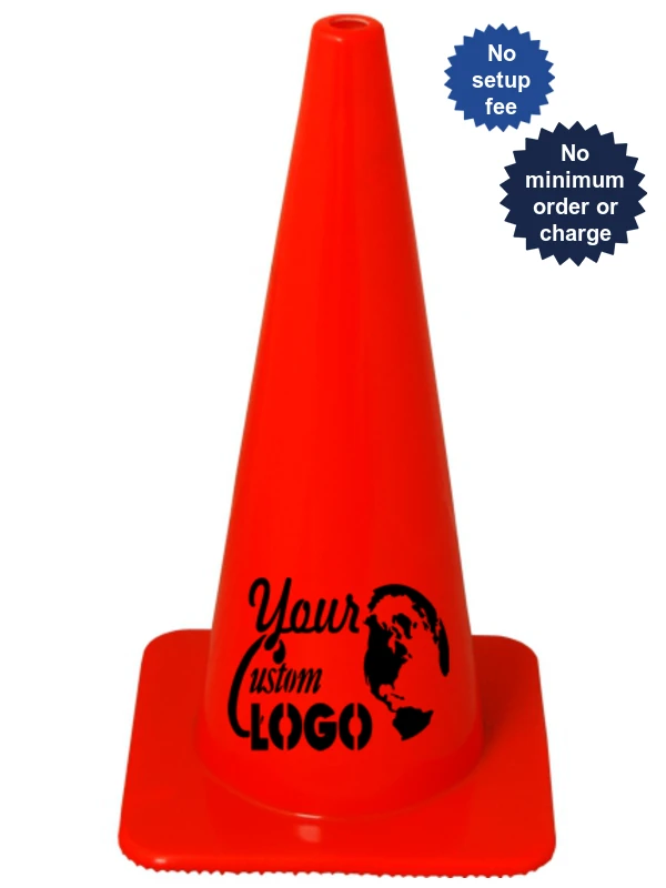 28\" Traffic Cones - Solid Orange 7 lb