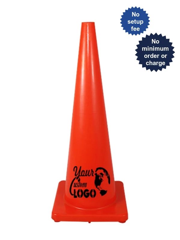 36 inch economy traffic cones  your custom logo
