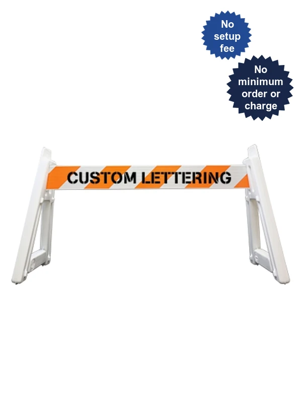 A-Cade Leg Kit-(2) Deluxe A-Cade Legs \u0026 (1) 6\u0027 Rail w/Org \u0026 Wht EG Ref Sheet 2 Side \u0026 Custom Letter