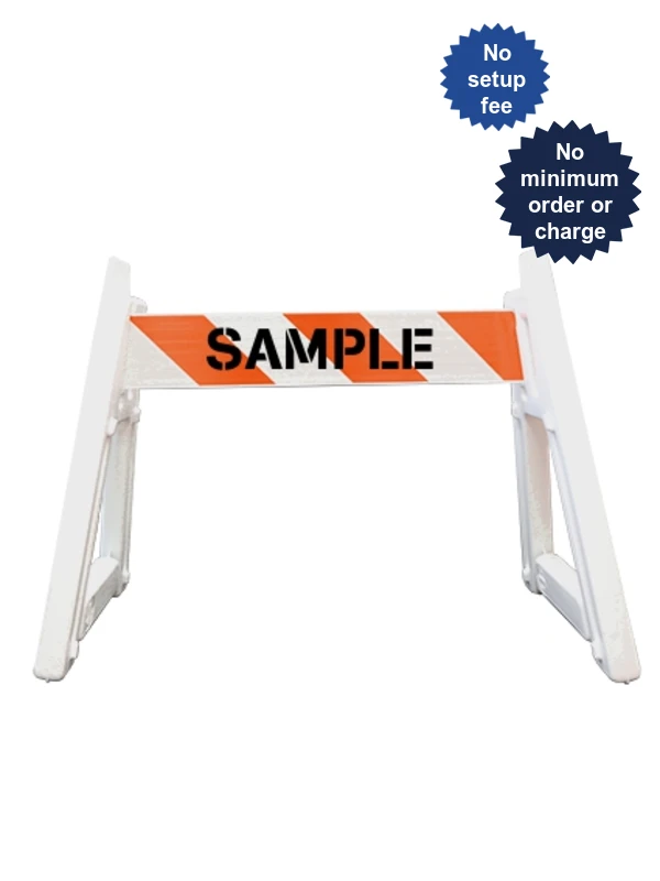 A-Cade Leg Kit-(2) Deluxe A-Cade Legs \u0026 (1) 4\u0027 Rail w/Org \u0026 Wht HI Ref Sheet 1 Side \u0026 Custom Letter