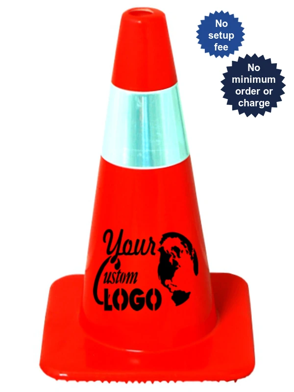 18\" Traffic Cones - Solid Orange