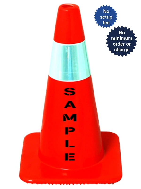 18\" Traffic Cones - Solid Orange