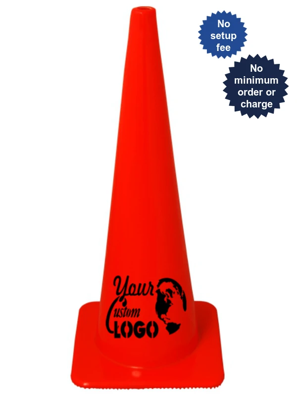 36\" Traffic Cones - Solid Orange 12 lbs