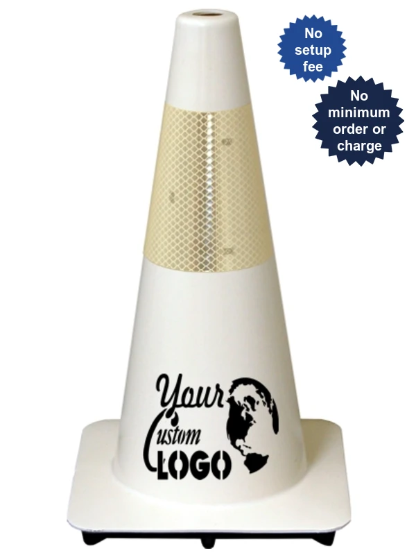 18\" White Traffic Cones