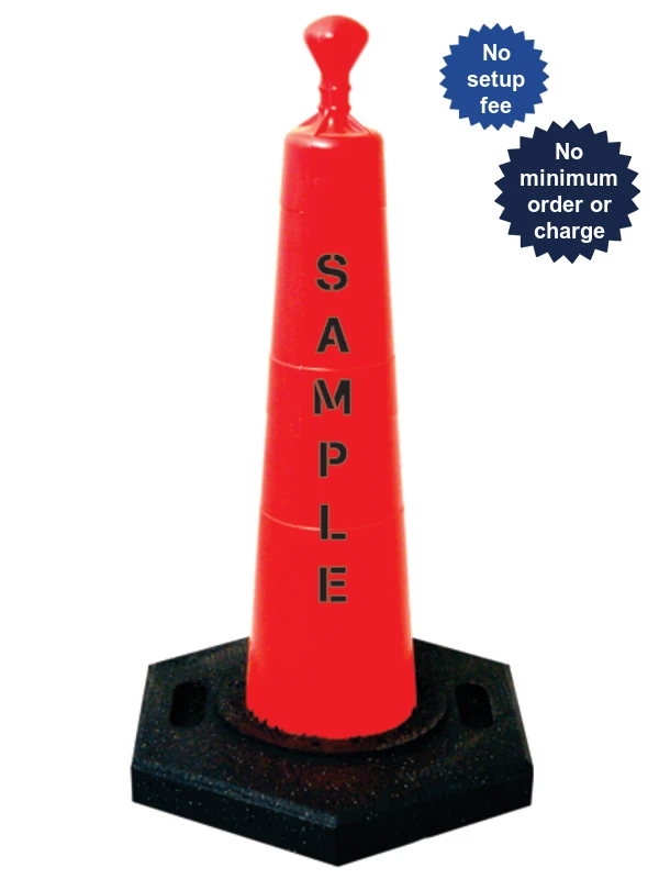 28\" Grabber Cone w/ 16 lbs Base \u0026 Custom Lettering