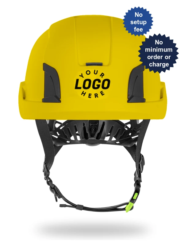 Yellow Kask Zenith X2 Helmet with Custom Helmet Logo