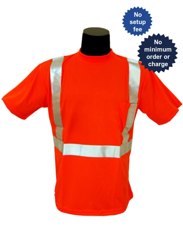 Orange Microfiber Class 2 T-Shirt