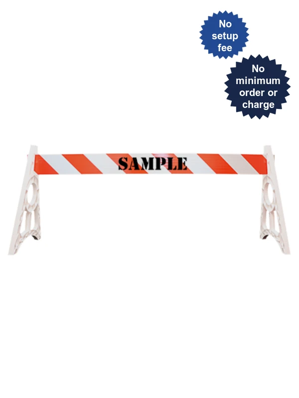 Standard A-Cade Leg Kit-(2) A-Cade Legs \u0026 (1) 8\u0027 Rail w/Org \u0026 Wht HI Ref Sheet 2 Side \u0026 Custom Lettering