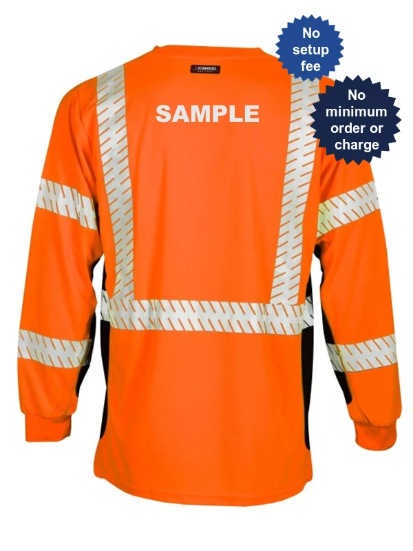 Kishigo® Orange Premium Black Series Long Sleeve Class 3 T-Shirt