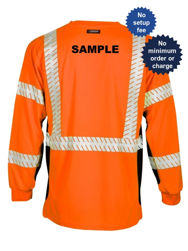 Kishigo® Orange Premium Black Series Long Sleeve Class 3 T-Shirt
