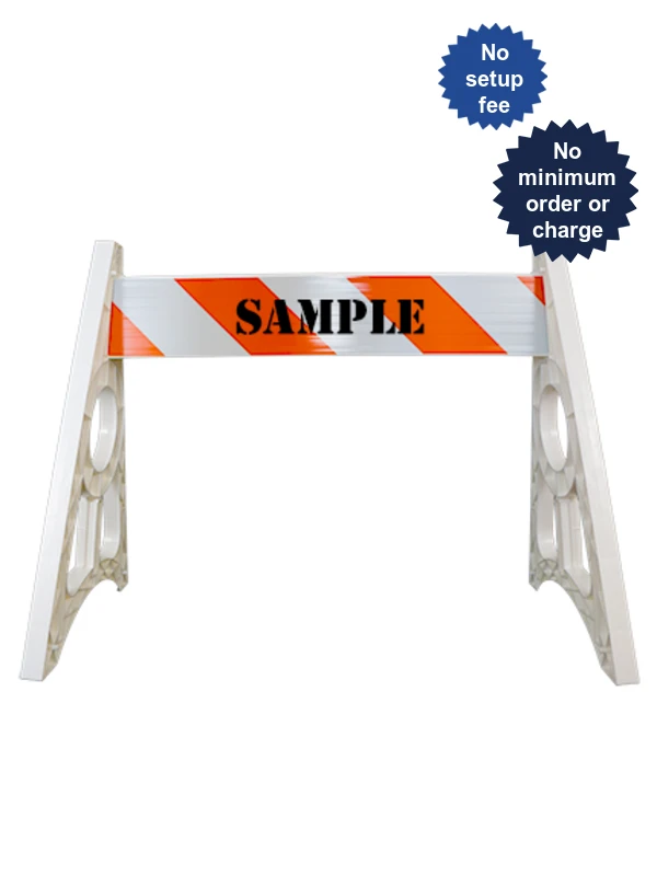 Standard A-Cade Leg Kit-(2) A-Cade Legs \u0026 (1) 4\u0027 Rail w/Org \u0026 Wht EG Ref Sheet 1 Side \u0026 Custom Lettering