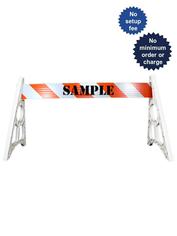 Standard A-Cade Leg Kit-(2) A-Cade Legs \u0026 (1) 6\u0027 Rail w/Org \u0026 Wht EG Ref Sheet 2 Side \u0026 Custom Lettering