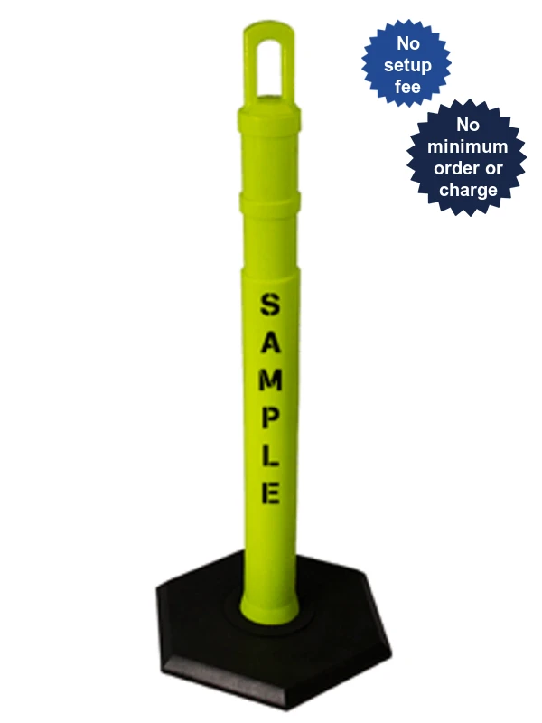 42\" Lime JBC Arch Top Tube w/ 12lbs Base \u0026 Double Sided Lettering
