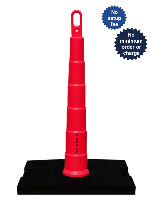 42 In TrafFix Looper Cone Plain No Sheeting 30 lbsHeavy Duty Base Lettering Double Sided