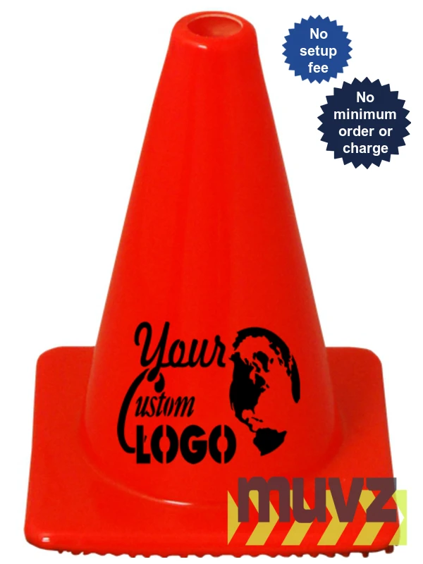 12\" Traffic Cones - Solid Orange