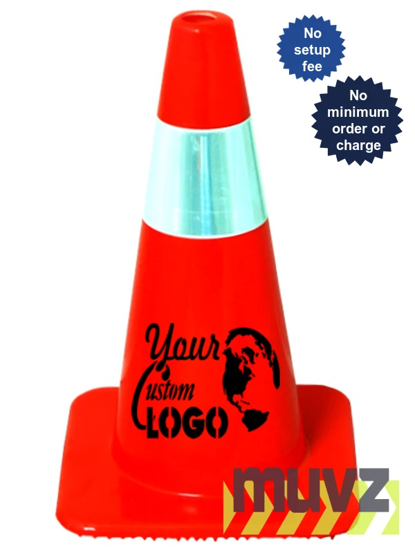 18\" Traffic Cones - Solid Orange