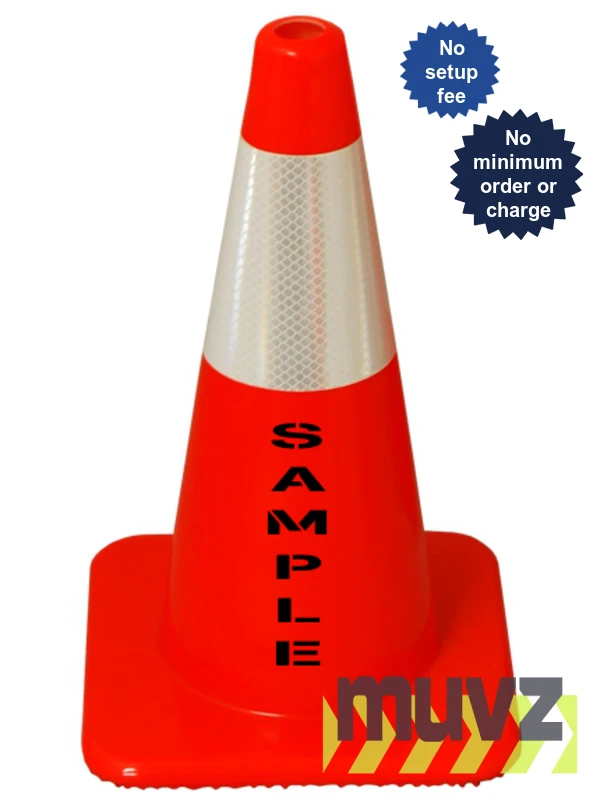 18\" Traffic Cones - Solid Orange