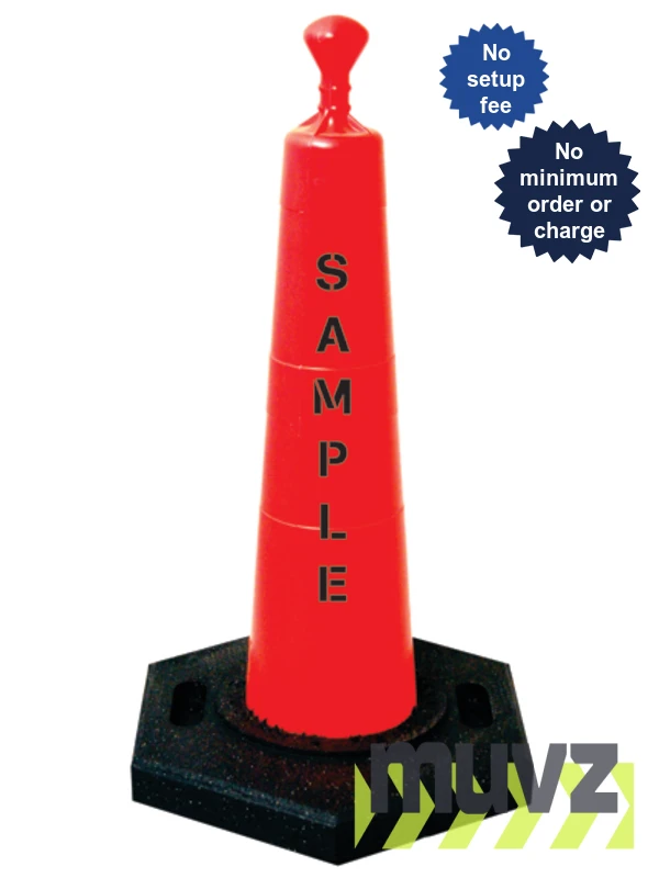 28\" Grabber Cone with 16 Lb. Base \u0026 Custom Stencil