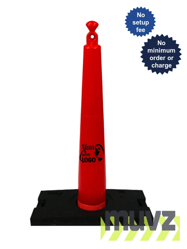 42\" Grabber\" Traffic Cone with 30 Lb. Rubber Base