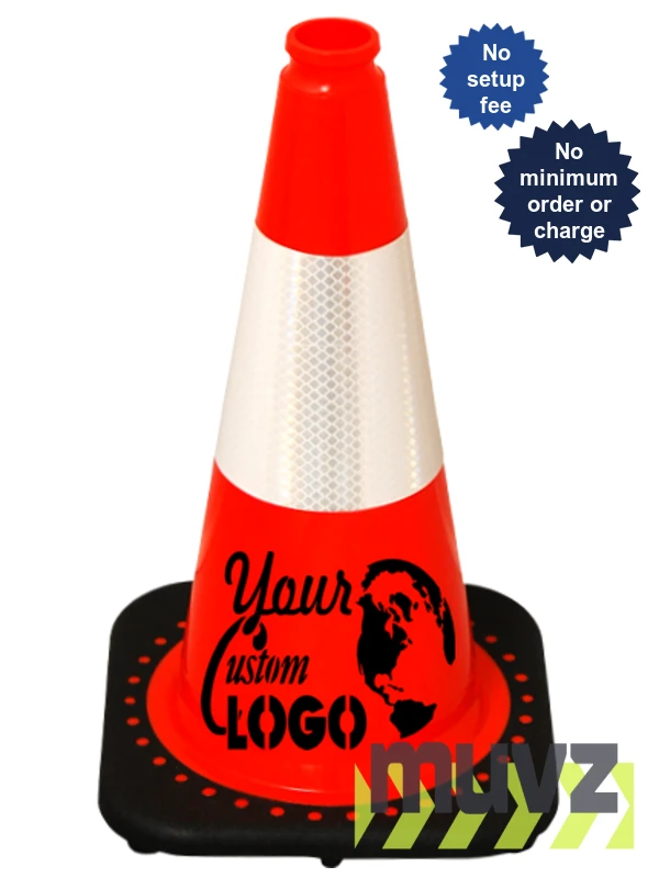 Orange 18\" Traffic Cone with Black Base