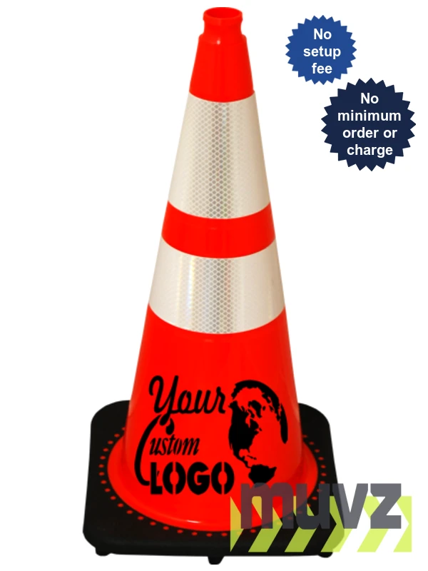 Orange 28\" 10.0 Lb. Traffic Cone with Black Base