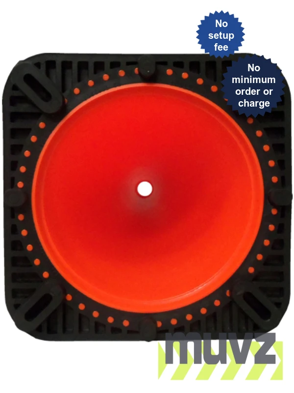 Orange 36\" 10.0 Lb. Traffic Cone with Black Base
