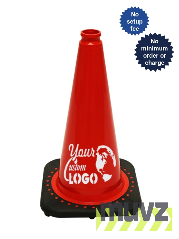 Red 18\" Traffic Cone with Black Base