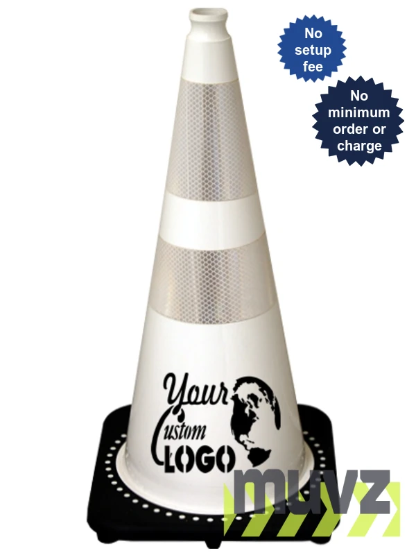 28\" White Traffic Cones
